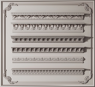 French plaster line 3d model