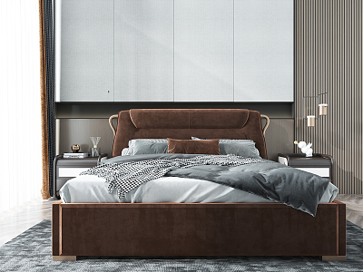 Modern Background Double Bed Double Bed model