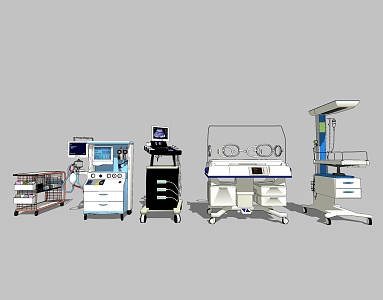 Modern Medical Devices Hospital Equipment Hospital Equipment 3d model