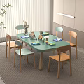 Modern Children's Table and Chair Combination Casual Table and Chair Game Table and Chair 3d model