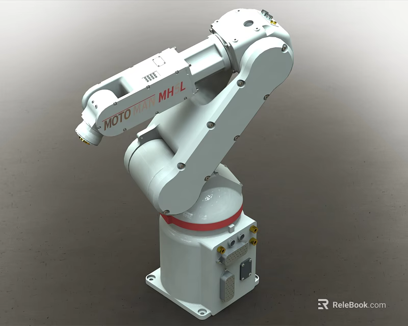 MOTO MAN MH L Industrial Robotic Arm With White Structure For Automated Manufacturing 3d model 