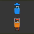 Colorful Mobile Food Carts With Various Designs And Functional Equipment