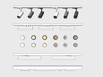 Modern spotlight downlight spotlight track light 3d model