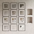 Middle-ancient style decorative painting combination 3d model