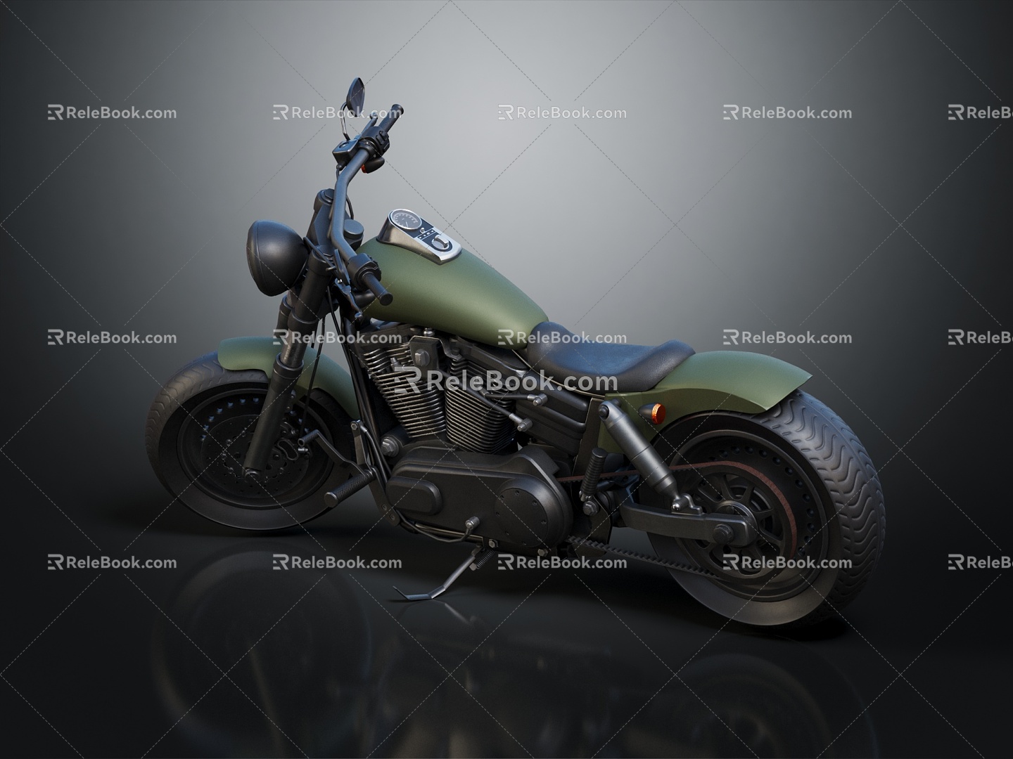 Modern Motorcycle Military Motorcycle 3d model