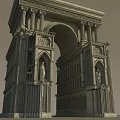 European-style gate 3d model