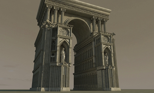 European-style gate 3d model