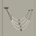 Modern Luxury Chandelier With Gold Metal Structure And White Multi Layer Spherical Design