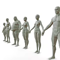 Low Polygon Base Mesh Quadrilateral and Game Ready Man Woman Low Poly 3d model