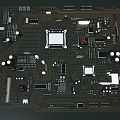 motherboard chip circuit board 3d model