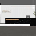 Modern Front Desk Company Front Desk Reception 3d model