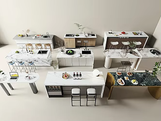 Modern Island Platform 3d model