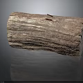 Natural Rustic Wooden Stump With Textured Surface And Small Middle Holes