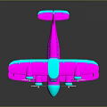 Vibrant Vintage Passenger Plane With Double Wings And Four Propellers