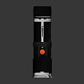 Disassembled Device Components With Black Cylindrical Body Transparent Tube Metal Ring Knob And Lid