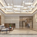 New Chinese Hotel Lobby 3d model