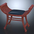 Classic Wooden Leisure Chair With Curved Armrests Black Cushion And Sturdy Legs Design