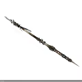 Ornate Long Silver Sword With Intricate Carvings Decorative Hilt And Sharp Blade
