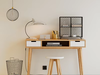 Desk and chair combination 3d model