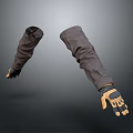 Long Sleeve Protective Work Gloves With Dark Gray Design And Palm Accents