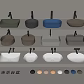 wash basin washbasin counter basin faucet under counter basin 3d model