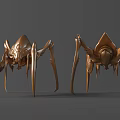 Bronze Sculptures With Mechanical Insect Like Legs And Intricate Artistic Details