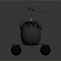 Detailed Military Amphibious Helicopter With Floats Rotor Cabin And Metal Structure