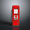 Vintage Red Mobilgas Gas Pump With Classic Logo And Retro Design