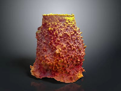 Yellow And Red Household Decorative Item With Textured Surface Unique Design 3d model