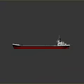 Red Cargo Ship Sailing On Blue Water With Natural Wave Patterns