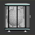 Futuristic Electric Bus Exterior Design With White Body Black Panels And Large Glass Windows