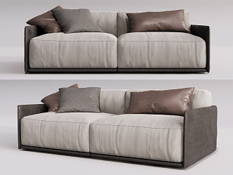 Modern double sofa 3d model