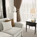 Living Room Interior Design With Light Gray Sofa Coffee Table Tea Set And Orange Flowers