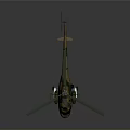 Mars Helicopter Model With Camouflage Design And Rotors For Space Exploration On Gray Background