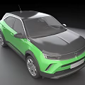 Sleek Green SUV Car with Modern Black Accents and Stylish Alloy Wheels