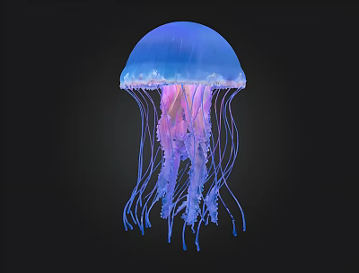 jellyfish marine life 3d model jellyfish marine life 3d model