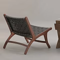 Modern Leisure Chairs With Different Styles Wooden Frame And Woven Fabric Seats
