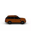 Orange Land Rover Range Rover SUV Exterior With Alloy Wheels And Black Trim