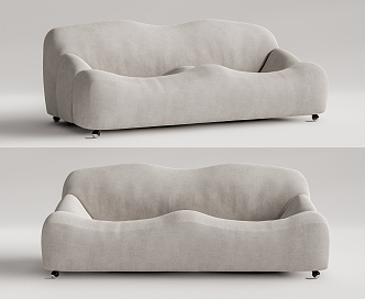 Modern double sofa 3d model