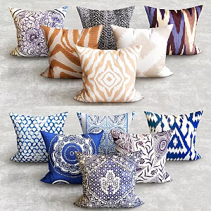 modern pillow tribal illow 3d model