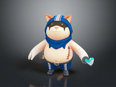 Cat Kitten Flower Cat Domestic Cat Wild Cat Stray Cat Black Cat Pet Mammal 3d model