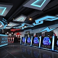 Modern Internet Cafe 3d model