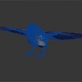 Realistic Small Bird With Spread Wings Standing On White Background Showing Detailed Feathers And Claws