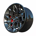 Different Stylish Alloy Car Wheels With Black Silver Red Accents And Spoke Designs