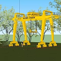 Industrial Gantry Crane with 32T 5T Capacity Excellent Quality Outdoor Green Trees Setting