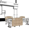 Advanced Medical Equipment Featuring Modern Medical Beds And Overhead Suspension System