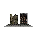 Quiet Ancient Style Wooden Screen Folding Screen Ancient Painting Screen 3d model