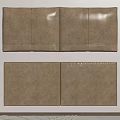 Brown Leather Bedding Headboard With Double Panel Modern Design And Soft Texture For Bedroom Decor