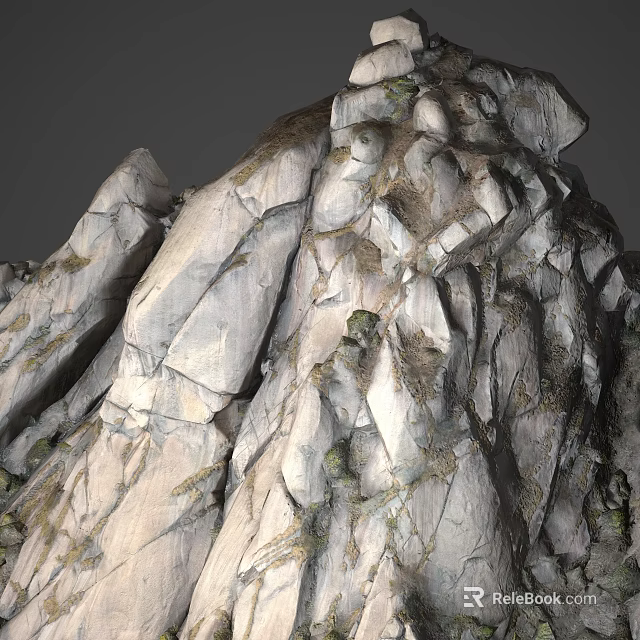 Rural Landscape Showcasing Rocky Mountain Slopes With Lush Vegetation And Natural Textural Details 3d model 