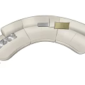 Modern Multiplayer Sofa Special-shaped Sofa Curved Sofa 3d model